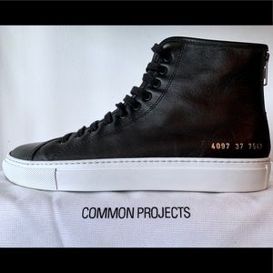 Common Projects 4097 Tournament High Black Leather